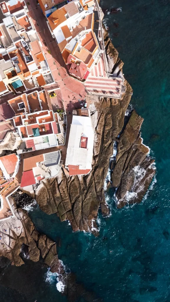 Vista aérea de La Caleta de Adeje y su litoral, Tenerife